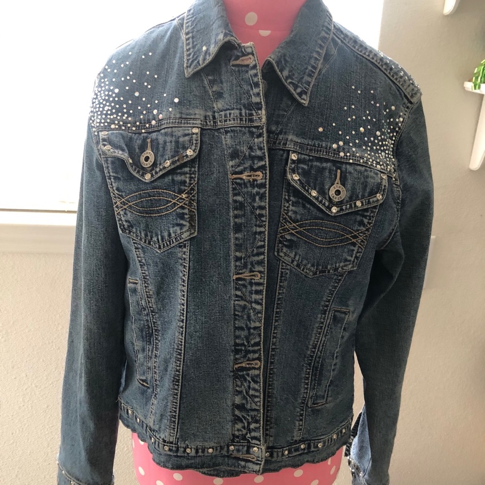 Vintage Embellished Jean Jacket